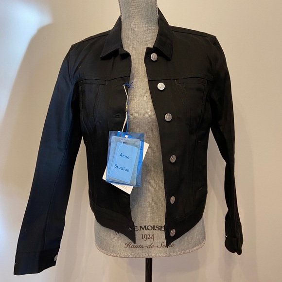 Acne Studios Bla Konst Black Denim Jacket - Picture 3 of 9